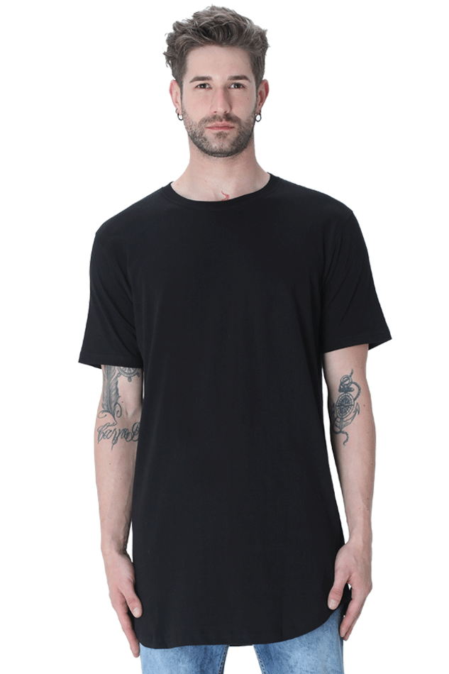 Male Longline Curved TShirt