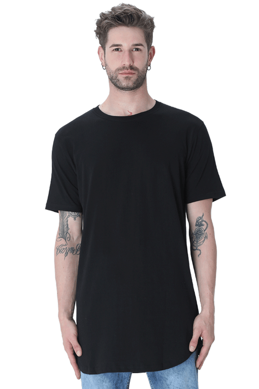 Male Longline Curved TShirt